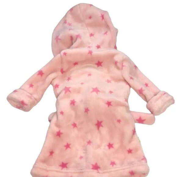 Duck Duck Goose Baby Robe Pink Stars Unicorn Hooded Bathrobe Girls - Picture 2 of 8
